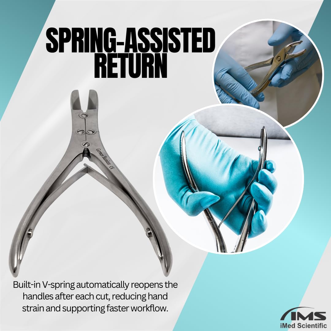 Double Action Bone Cutter 7.25", Straight Blades, Stainless Steel