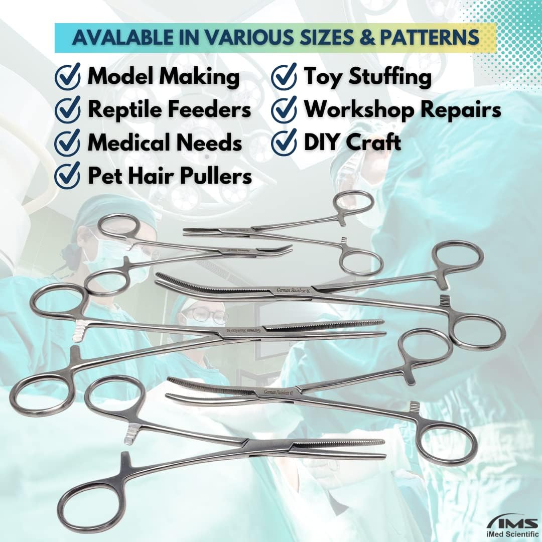 Pean Hemostat Forceps 12", Straight, Full Serrated, Stainless Steel