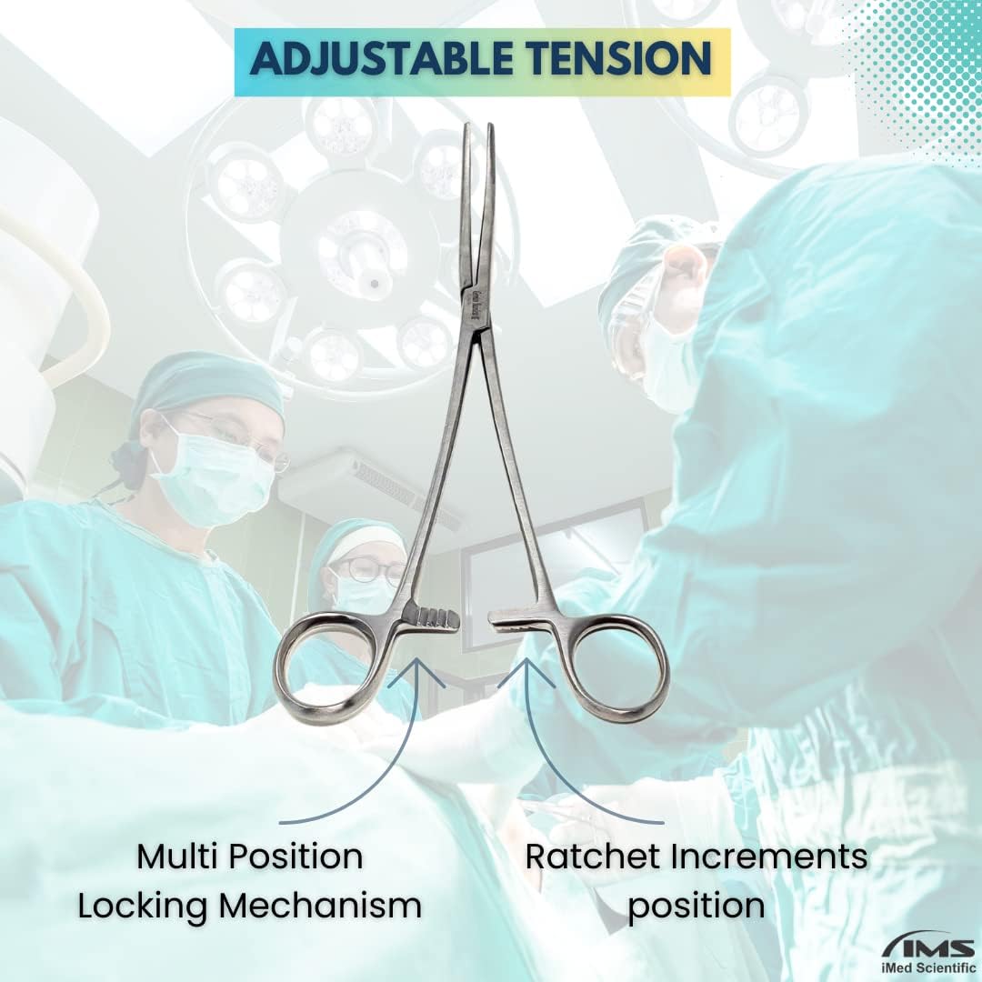 Pean Hemostat Forceps 12", Curved, Full Serrated, Stainless Steel