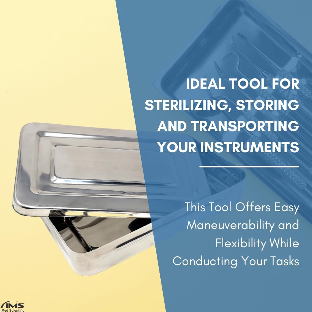 Stainless Steel Instrument Box with Cover - 10L x 6W x 2H