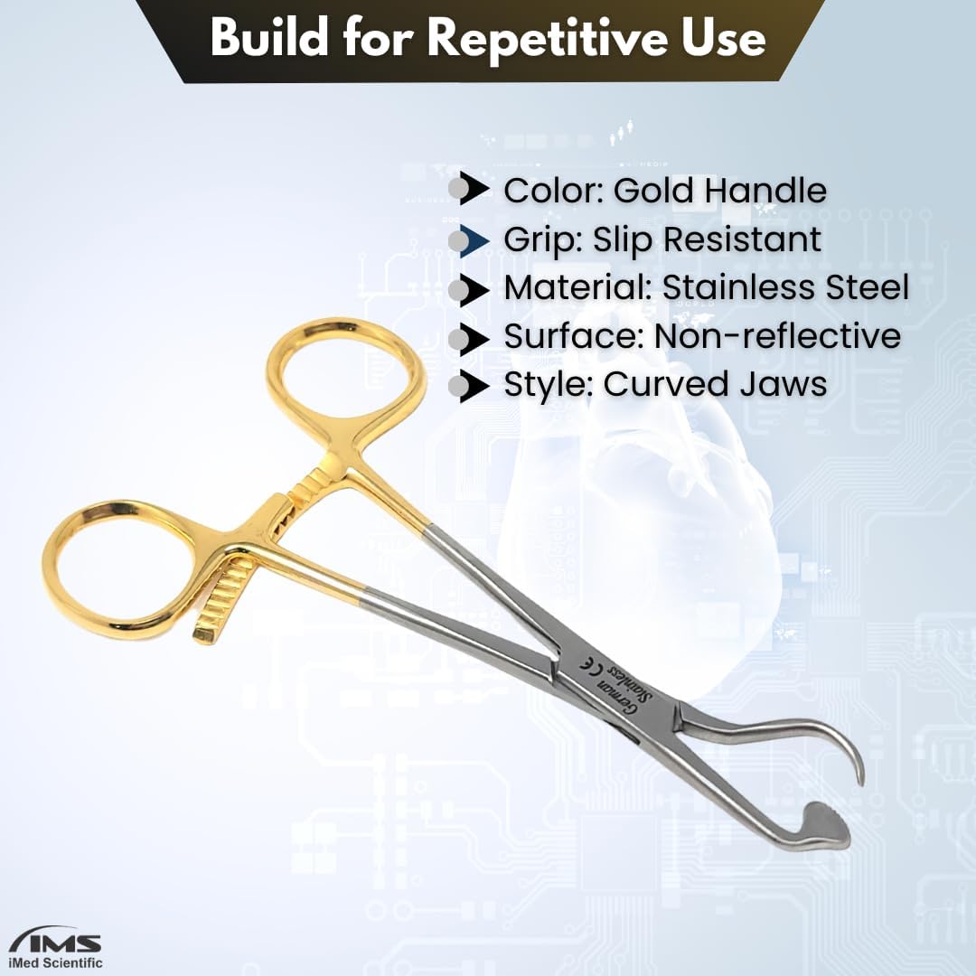 Plate Bone Holding Forceps 5.5", Stainless Steel