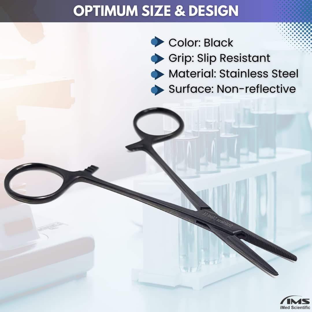 Tactical Hemostat Forceps 5" (12.7cm) Straight with full Serrated Jaws
