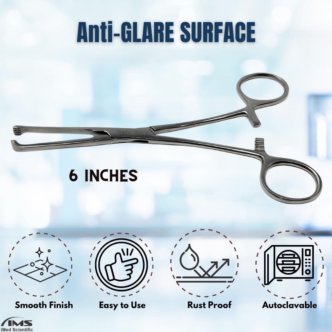 Allis Tissue Forceps 4x5 Teeth, 6" Stainless Steel Clamps
