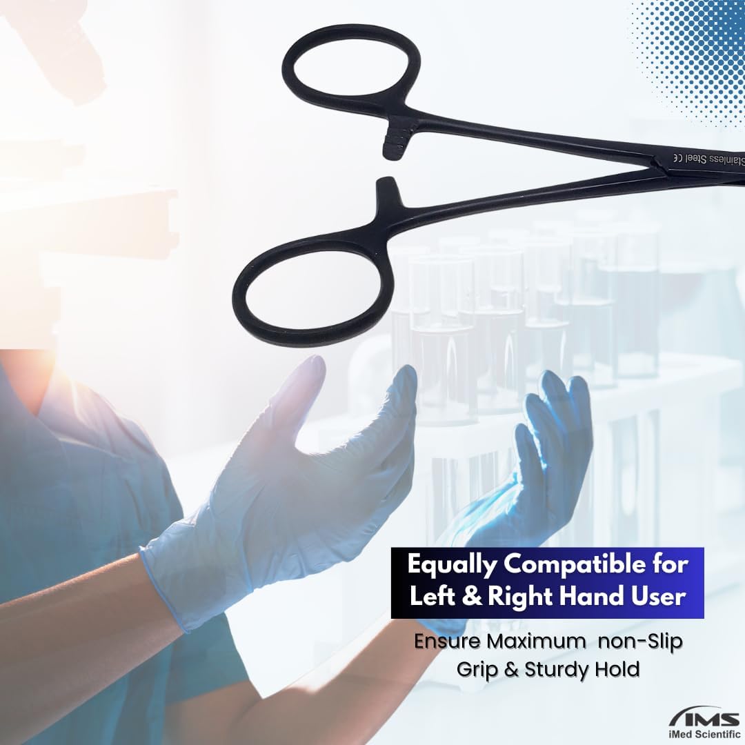 Tactical Hemostat Forceps 5.5" (14cm) Straight with Full Serrated Jaws