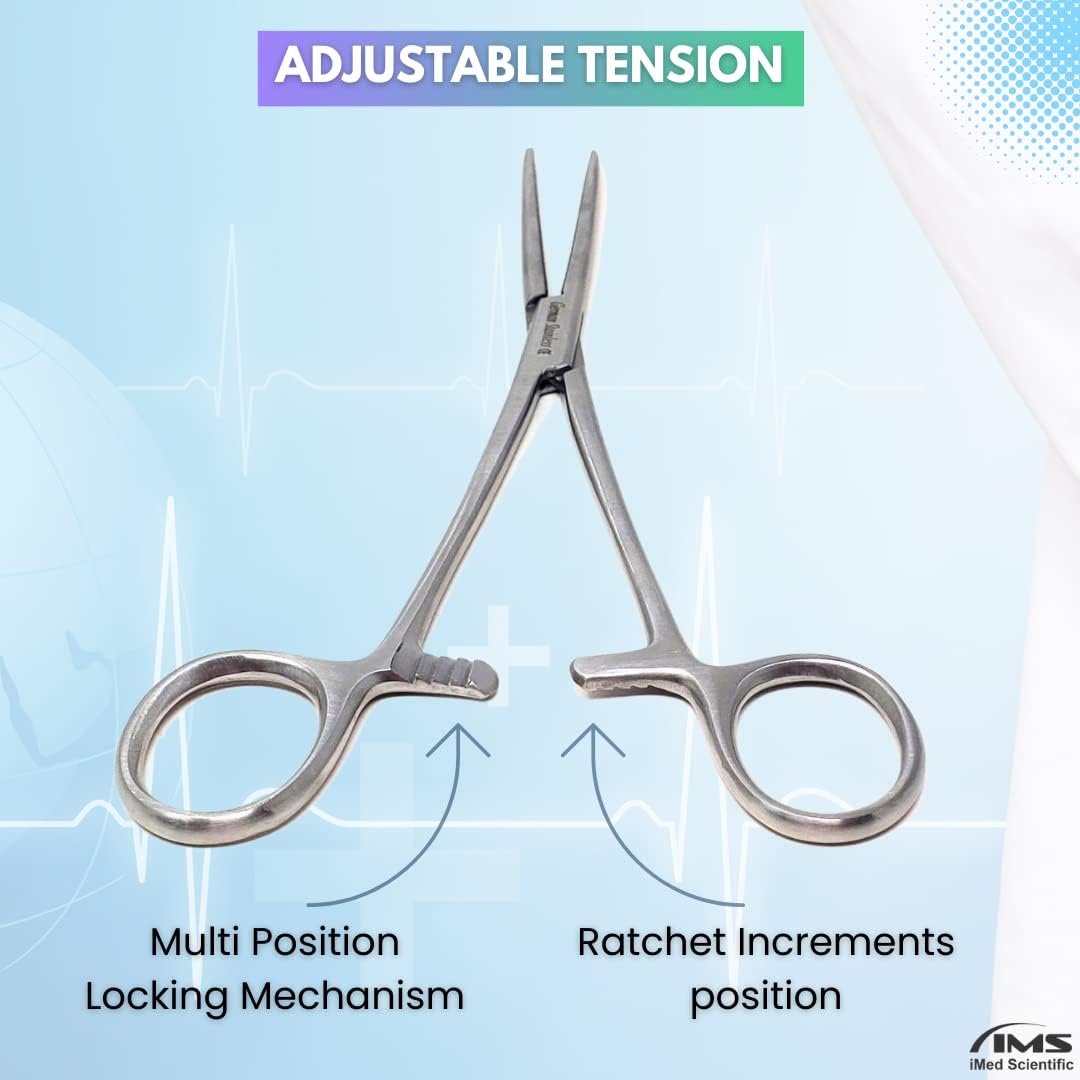Pean Hemostat Forceps 8", Straight, Full Serrated, Stainless Steel