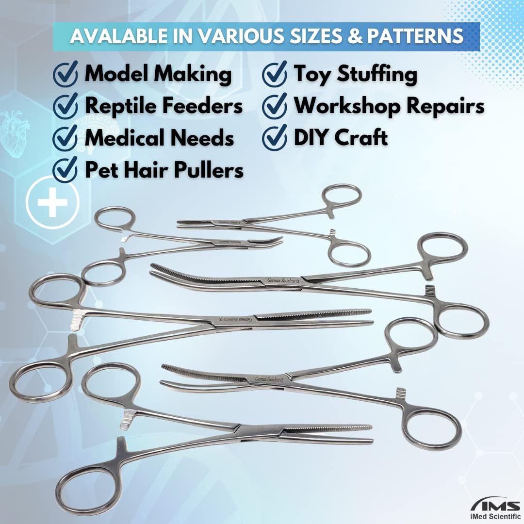 Pean Hemostat Forceps 6.25", Curved, Full Serrated, Stainless Steel