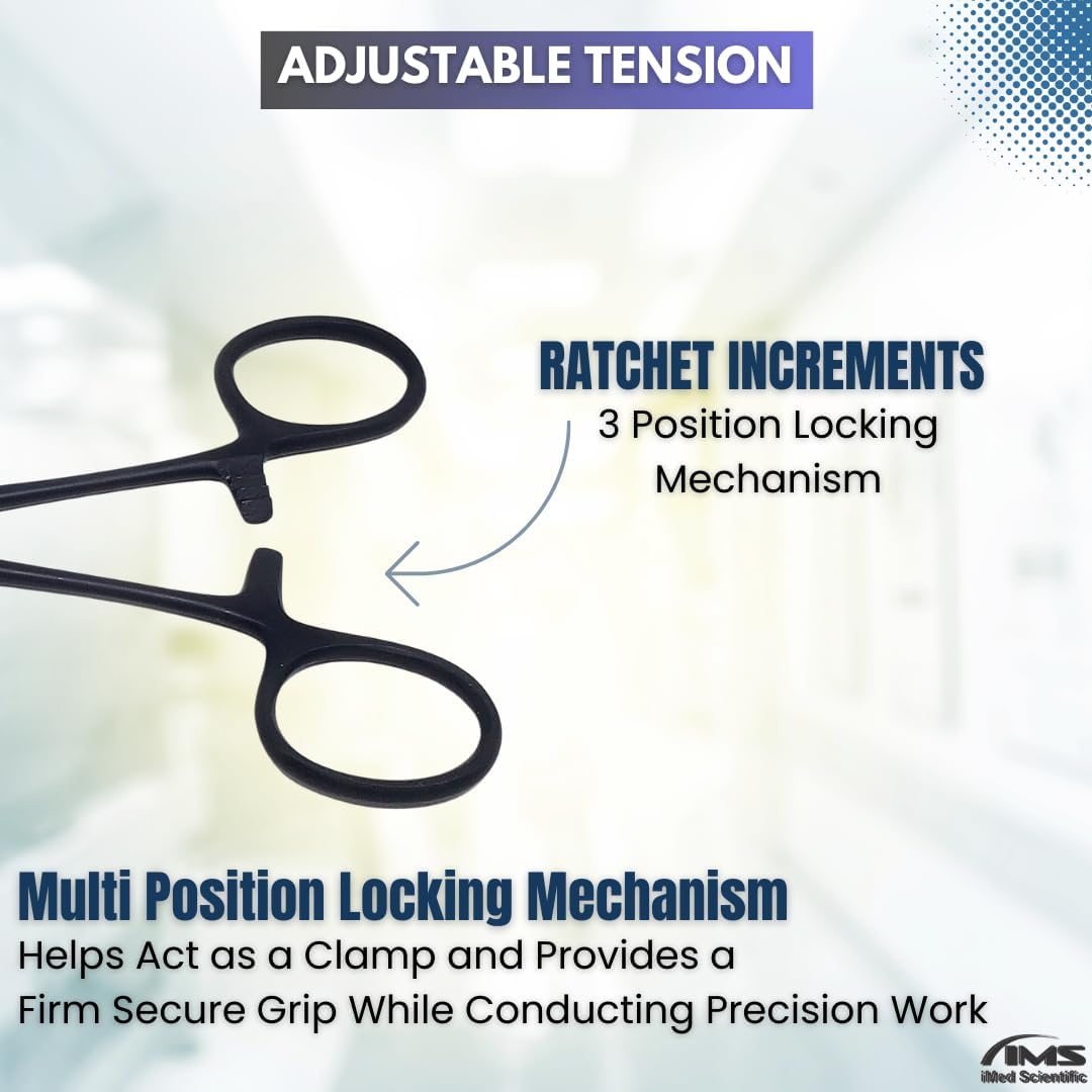 Tactical Hemostat Forceps 5.5" (14cm) Straight with Full Serrated Jaws
