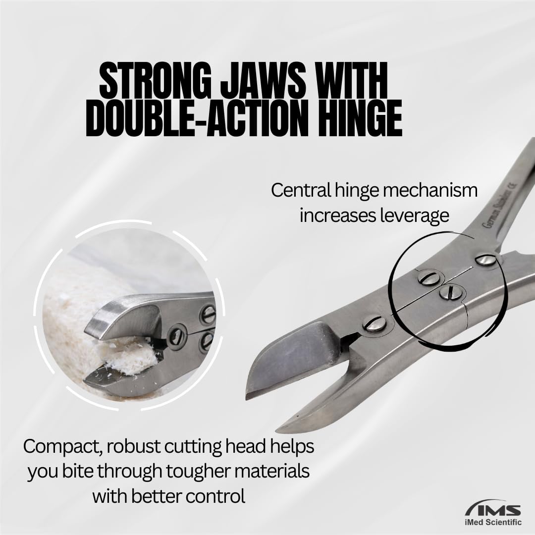 Double Action Bone Cutter 7.25", Straight Blades, Stainless Steel