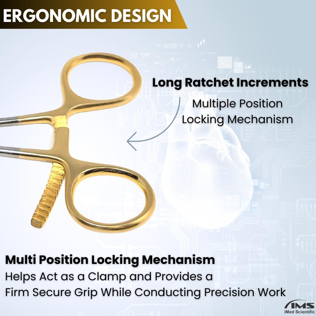 Bone Reduction Forceps 5.5" with Long Ratchet & Curved Pointed Tips, Stainless Steel