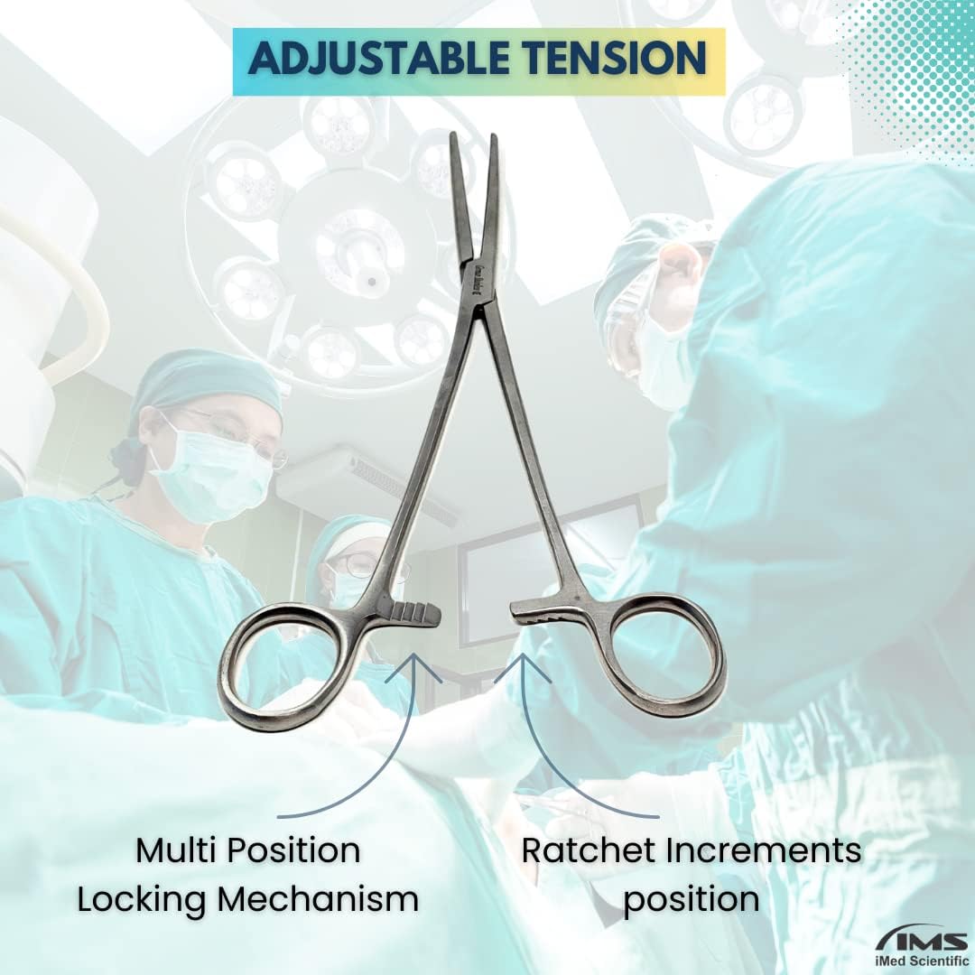 Pean Hemostat Forceps 12", Straight, Full Serrated, Stainless Steel
