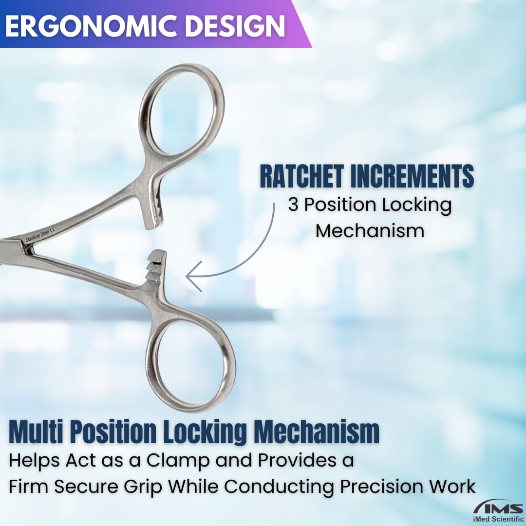 Sponge Holding Forceps 9.5" Straight, Stainless Steel
