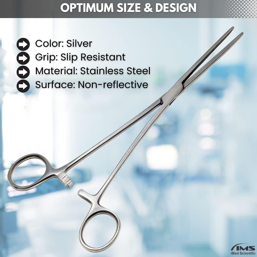 Pean Hemostat Forceps 10", Straight, Full Serrated, Stainless Steel