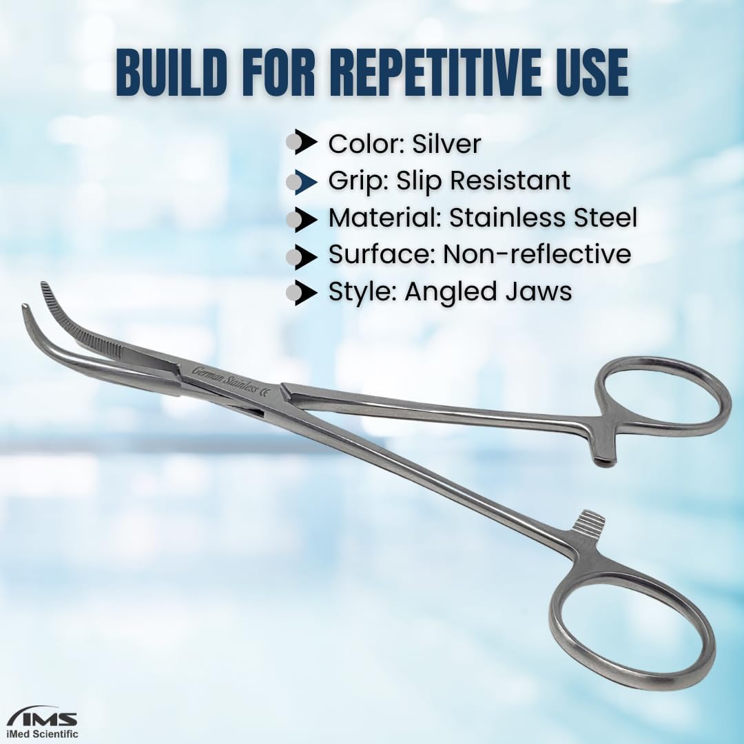 MIXTER Hemostat Forceps 6" Right-Angle, Stainless Steel