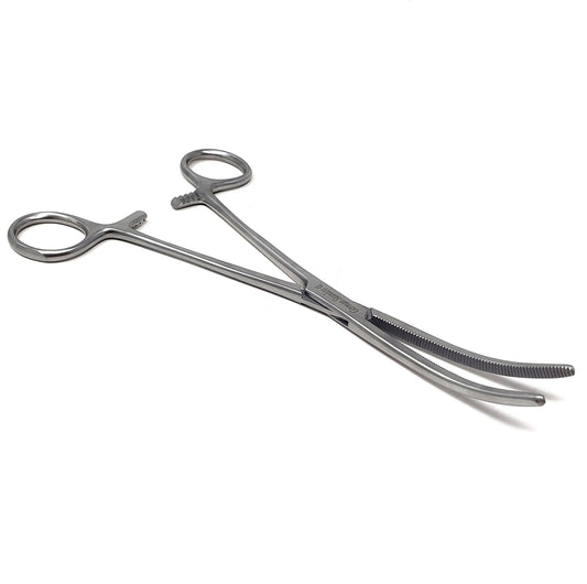Pean Hemostat Forceps 8", Curved, Full Serrated, Stainless Steel