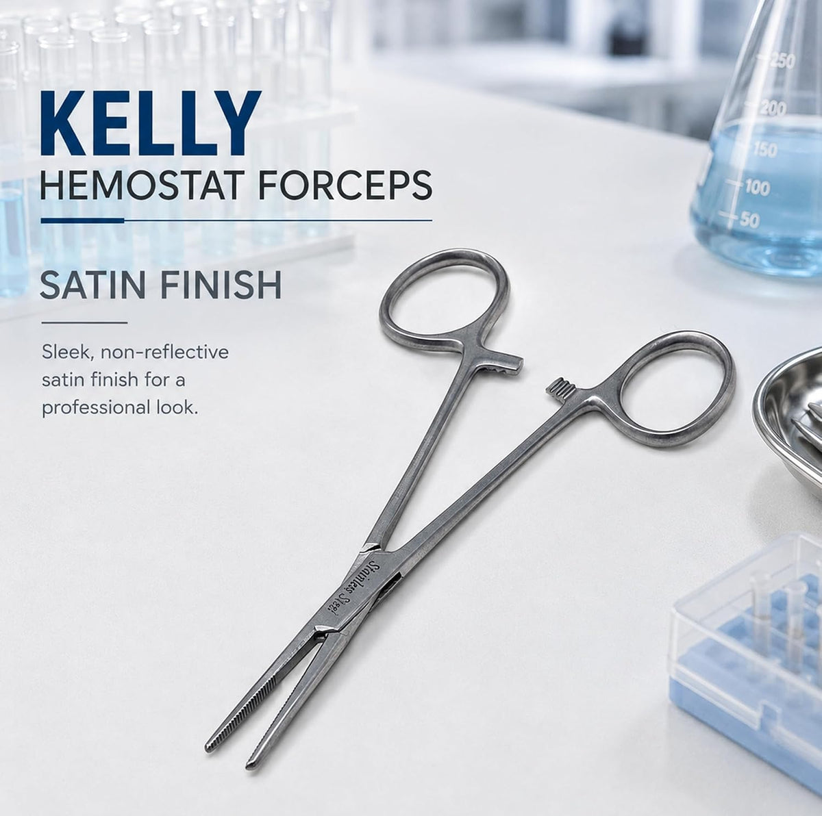 Kelly Rankin Hemostatic Forceps 5.5" Straight, Stainless Steel