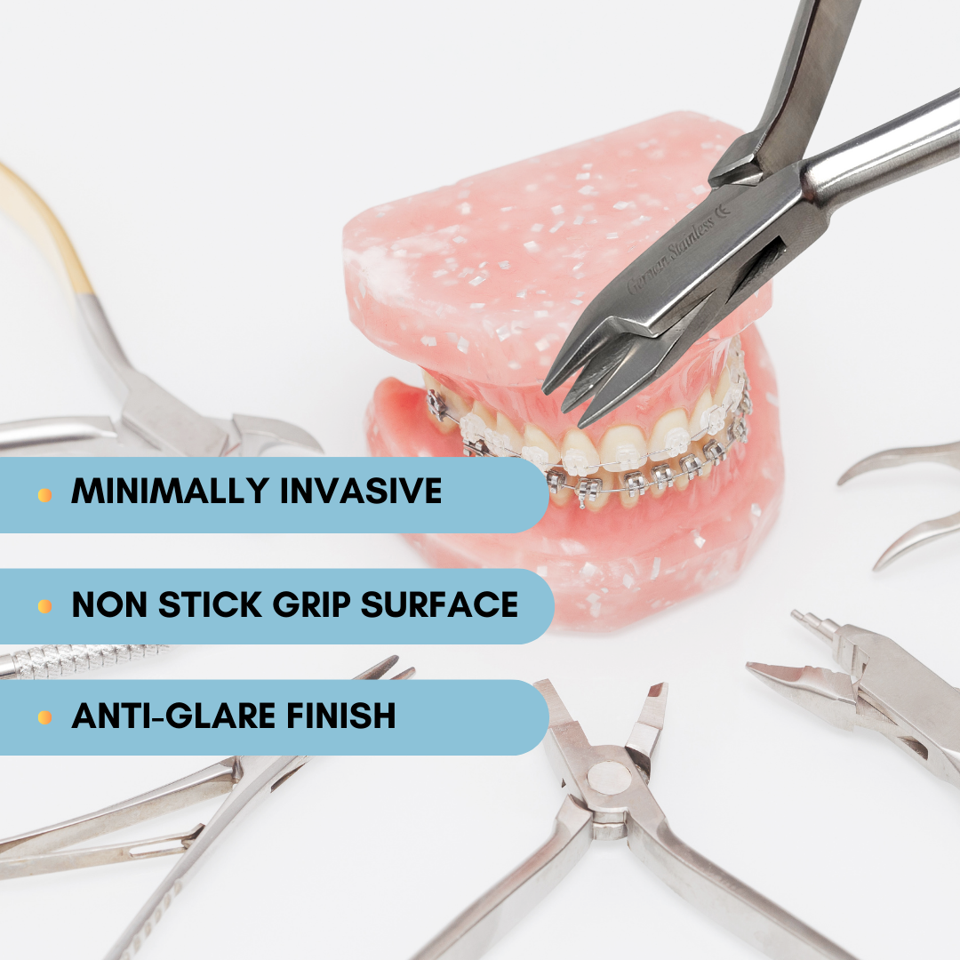 Dental Orthodontic 3-Prong Aderer Pliers Stainless Steel Instrument