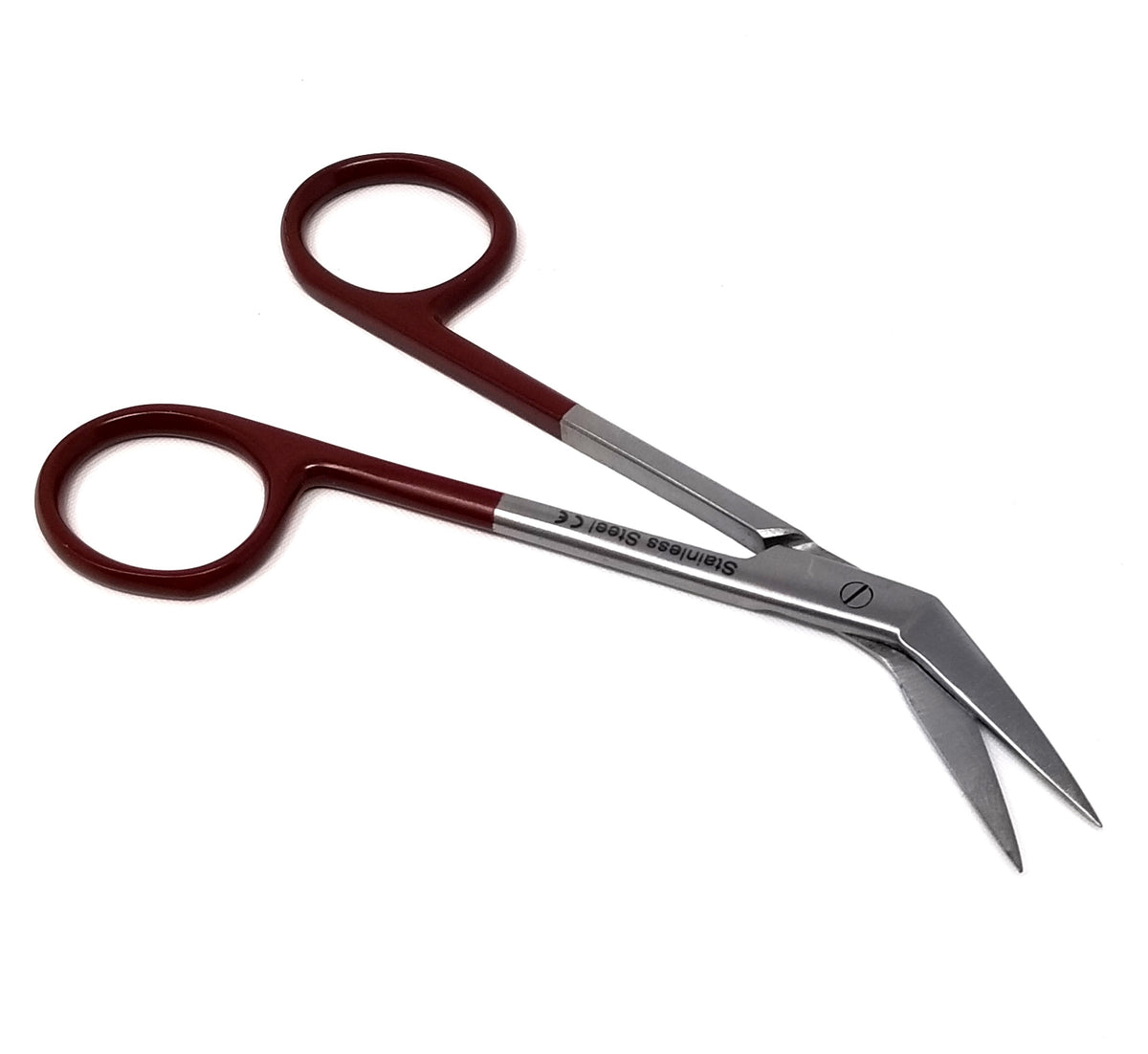 Angled IRIS Dissecting Scissors 4.5", Stainless Steel, Color Handle