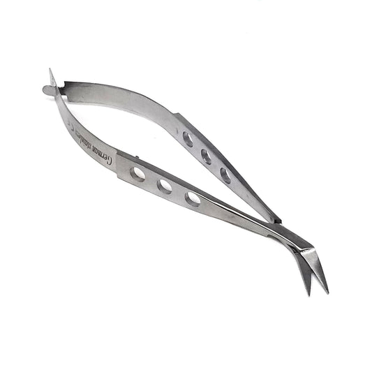 Spring Action Micro Scissors 3.5" Angled Blades, Stainless Steel