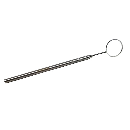 Dental Mouth Mirror #5, Textured Grip, Stainless Steel