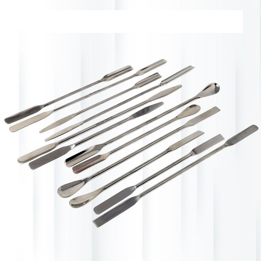 12 Pcs Stainless Steel Double Ended Lab Spatulas Set 7" + 9" Long