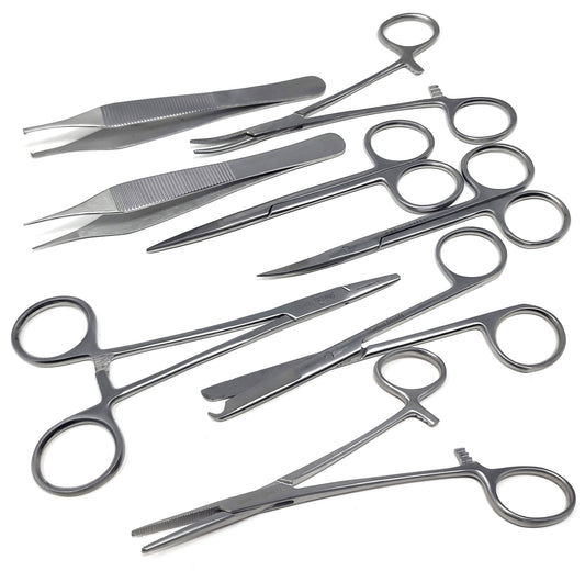 8 Pcs Dissecting Kit Stainless Steel Instruments for Biology Lab Anatomy