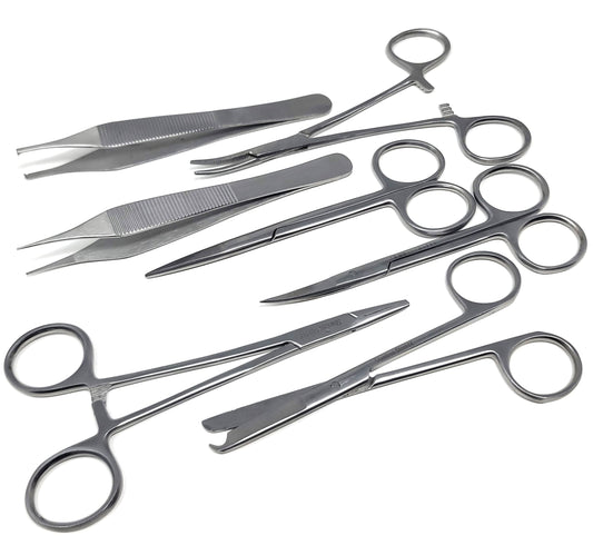 7 Pcs Dissecting Kit Stainless Steel Instruments for Biology Lab Anatomy