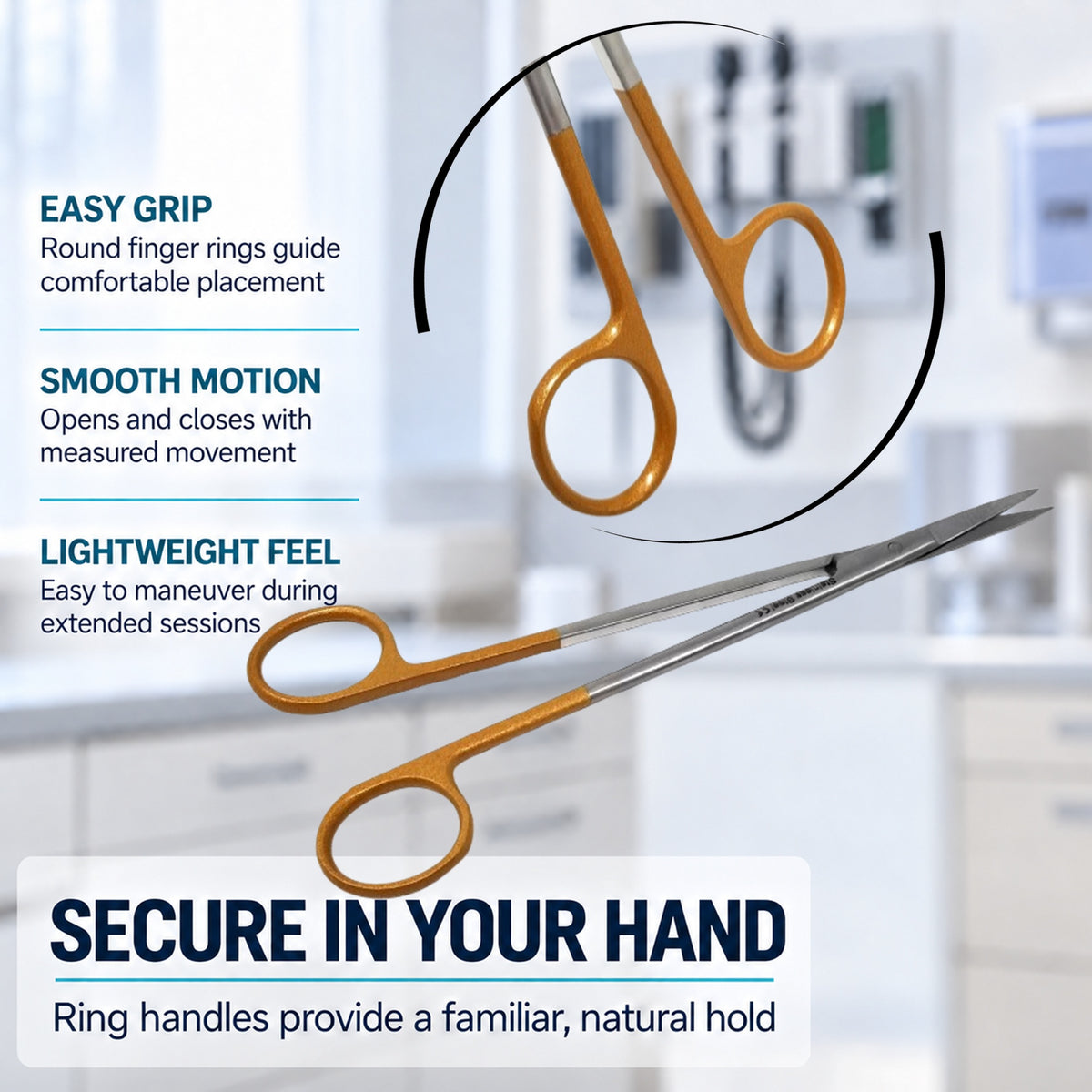Micro IRIS Dissecting Scissors 7", Straight, Stainless Steel, Color Handle