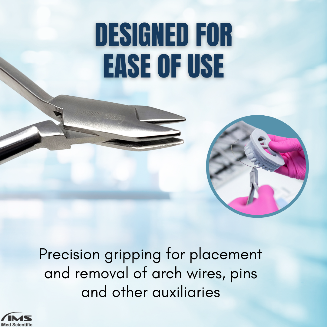 Dental Orthodontic 3-Prong Aderer Pliers Stainless Steel Instrument