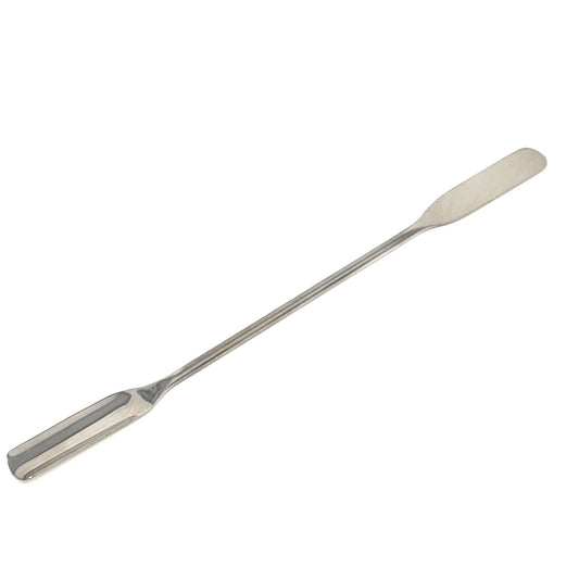 IMS-FLTSCP7 Stainless Steel Double Ended Micro Lab Scoop Spoon Half Round & Flat End Spatula Sampler, 7" L