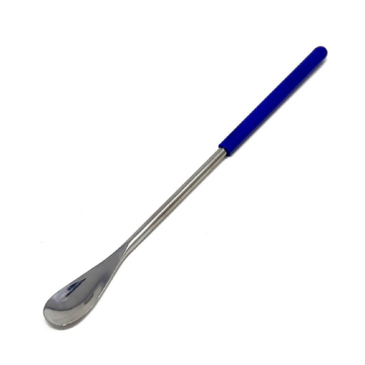 IMS-VL007 Stainless Steel Micro Lab Flat Spoon Spatula Sampler, with Vinyl Handle 7"