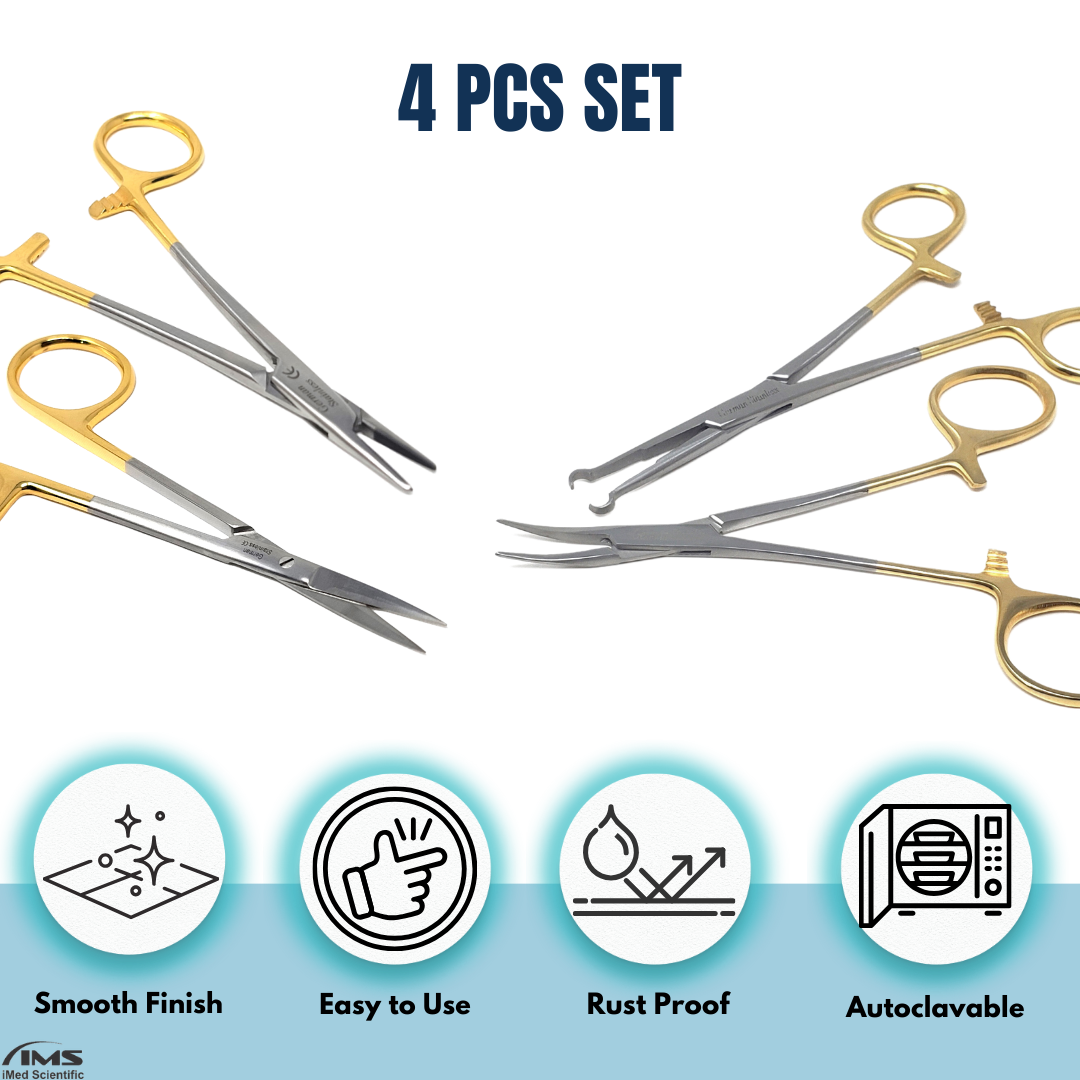 4 Pcs Sutureless Vasectomy Surgery Set Surgical Instruments German Stainless Steel CE