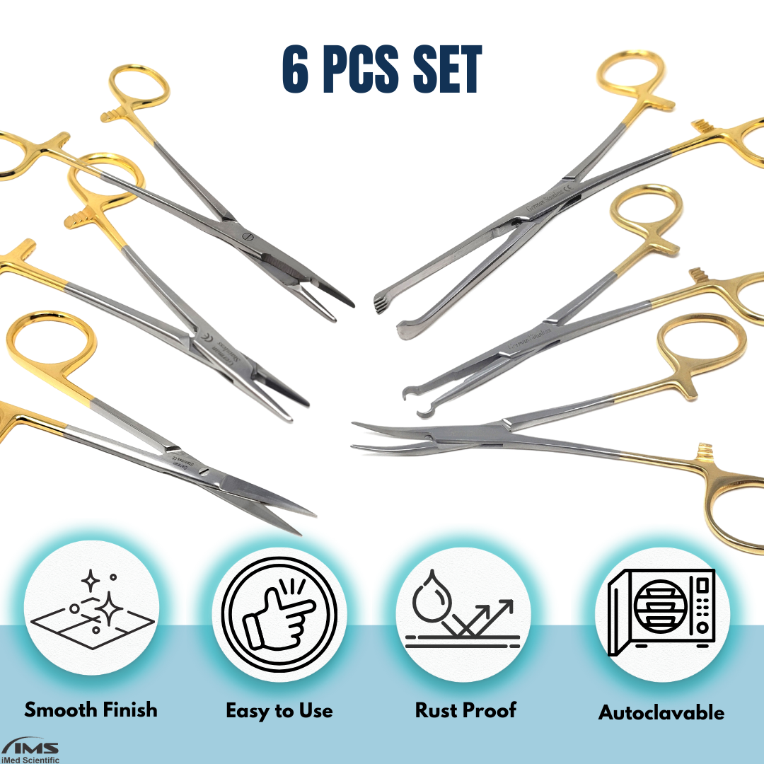 6 Pcs Sutureless Vasectomy Surgery Set Surgical Instruments German Stainless Steel CE