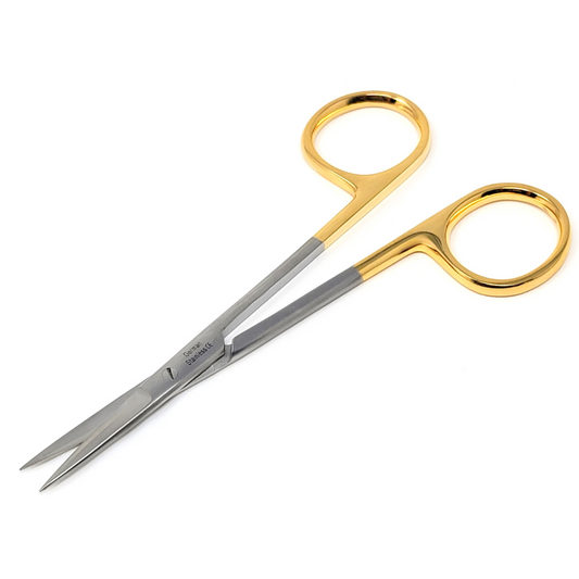 TC Dissecting IRIS Fine Point Scissors, 4.5", Straight, Stainless Steel