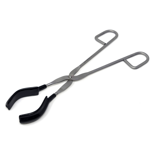 Heavy Duty Beaker Tongs 10" Stainless Steel with Rubber Lined Jaws