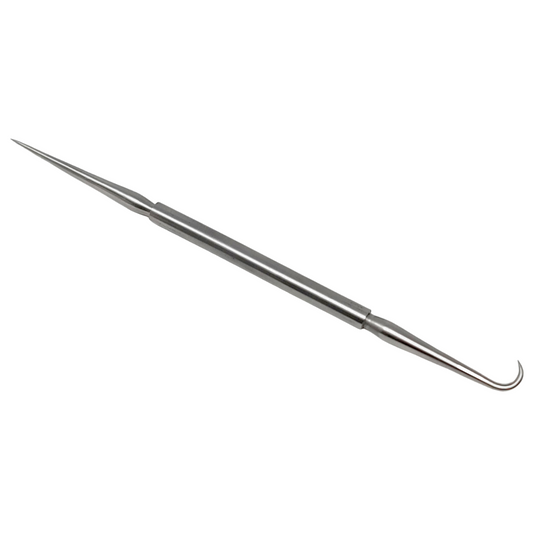 Double Ended Dissecting Probe Hook End & Straight Teasing Needle Tip, Stainless Steel