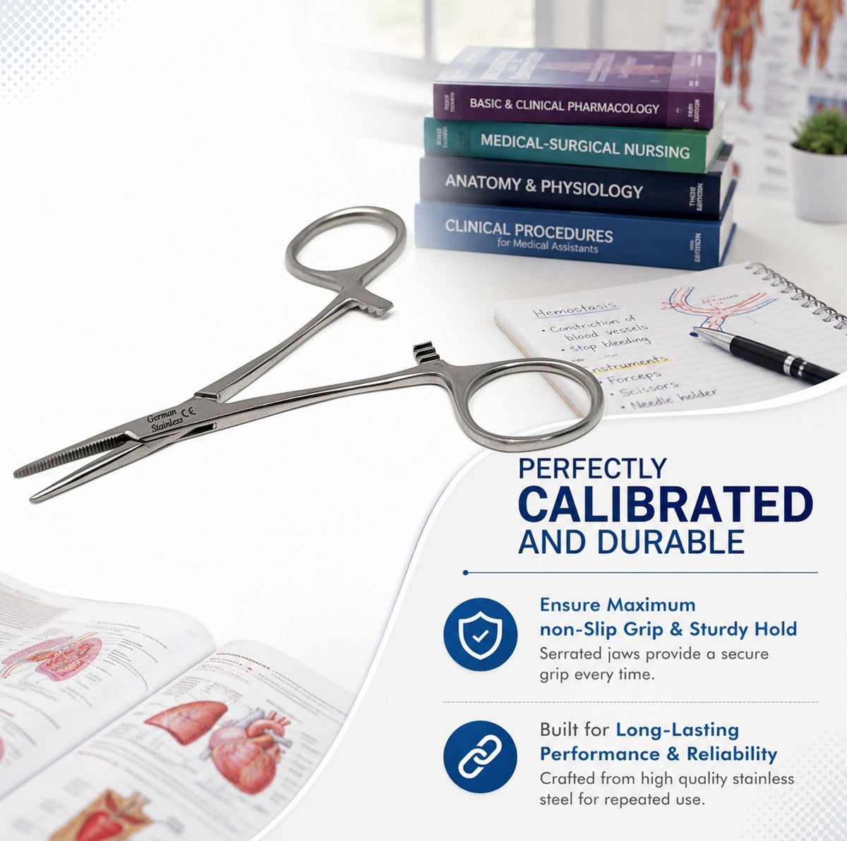 Mosquito Hemostat Forceps 4" Straight, Stainless Steel