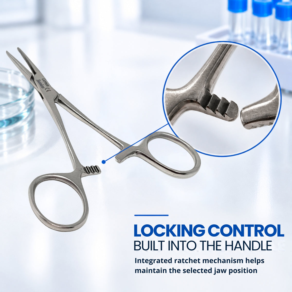 Mosquito Hemostat Forceps 4" Straight, Stainless Steel