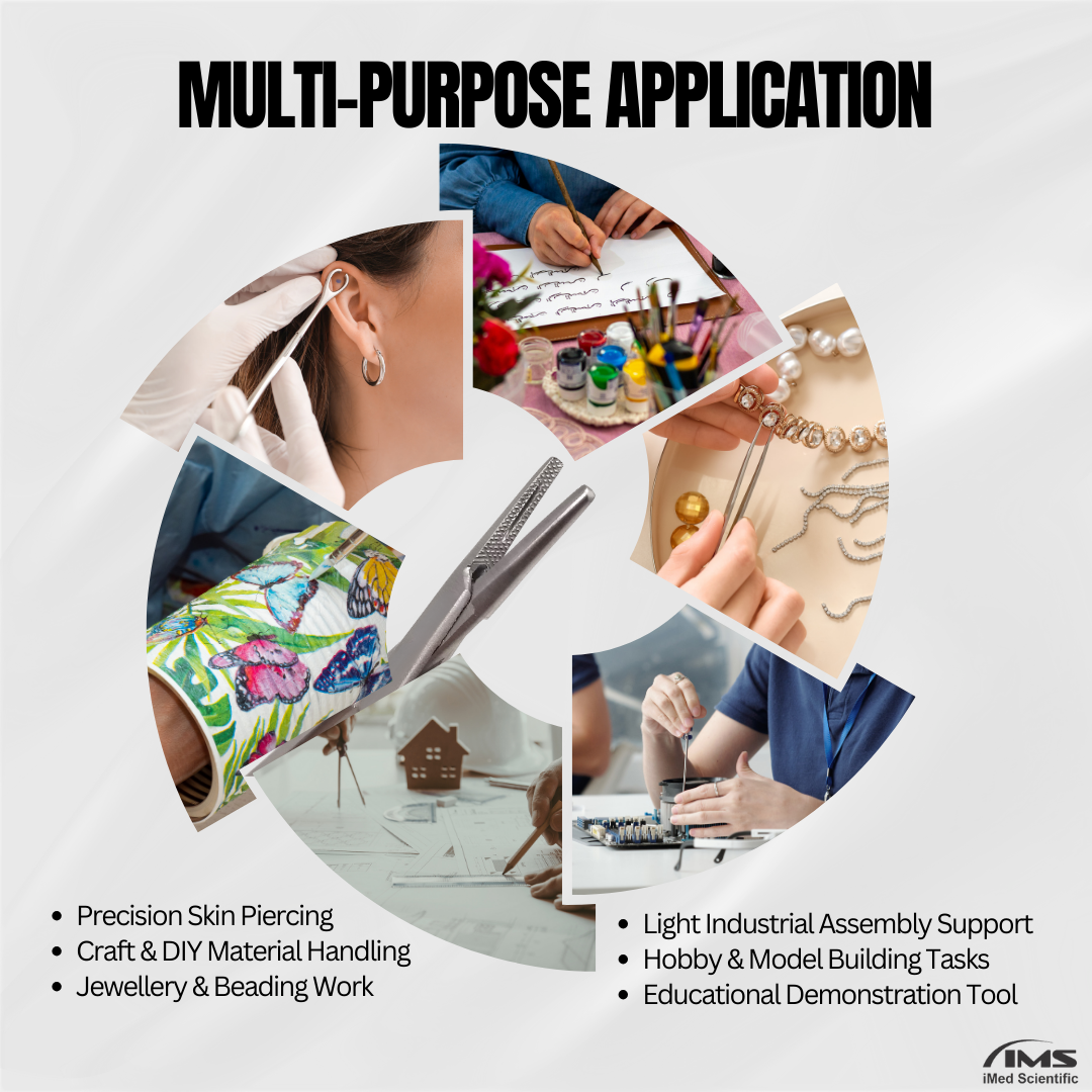 Kilner Offset Needle Holder Driver with Bayonet Handle and Serrated Jaws, 5.5" Long