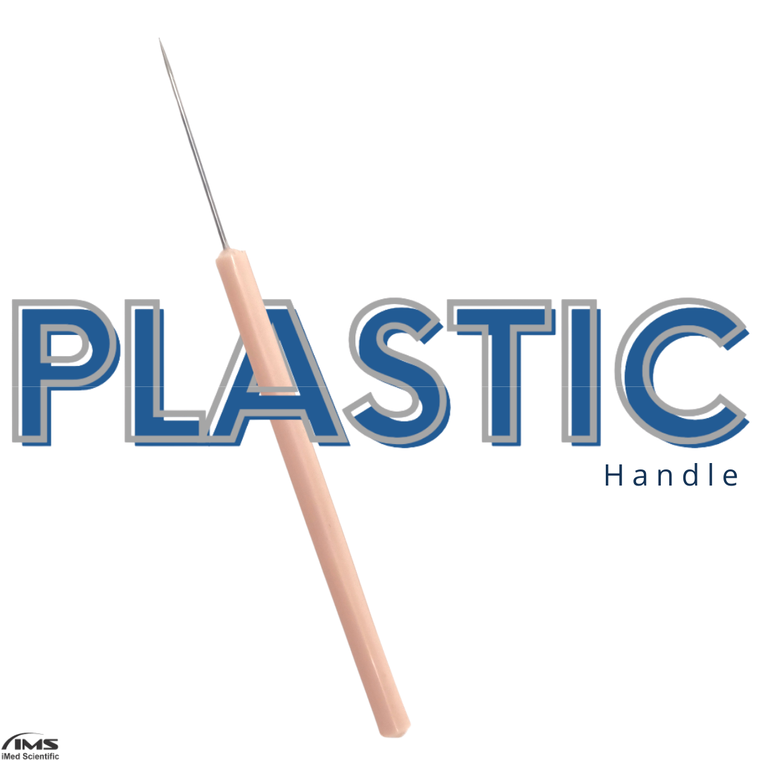 12/Pack Plastic Handle Dissecting Dissection Teasing Needle Straight