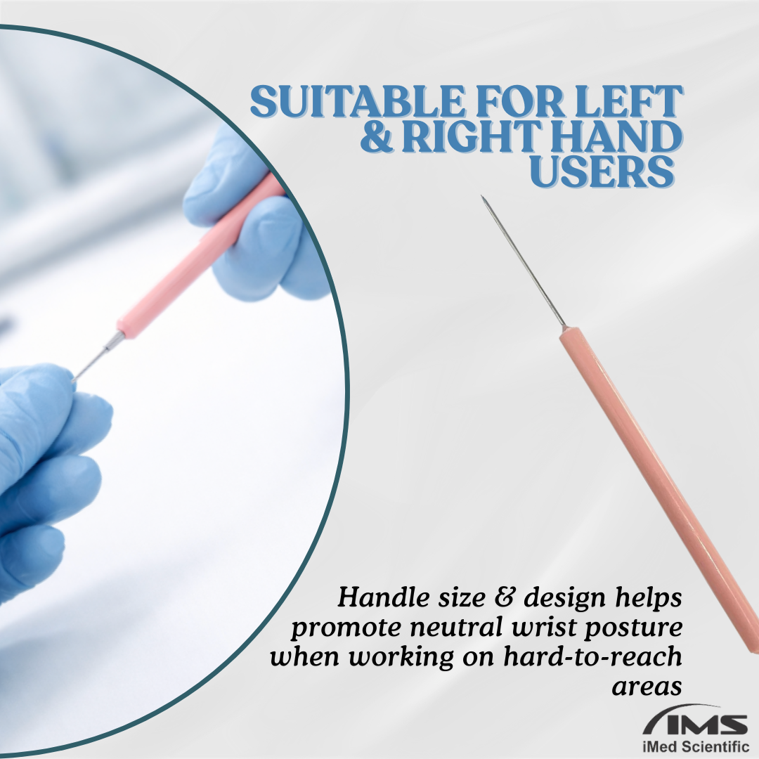 12/Pack Plastic Handle Dissecting Dissection Teasing Needle Straight