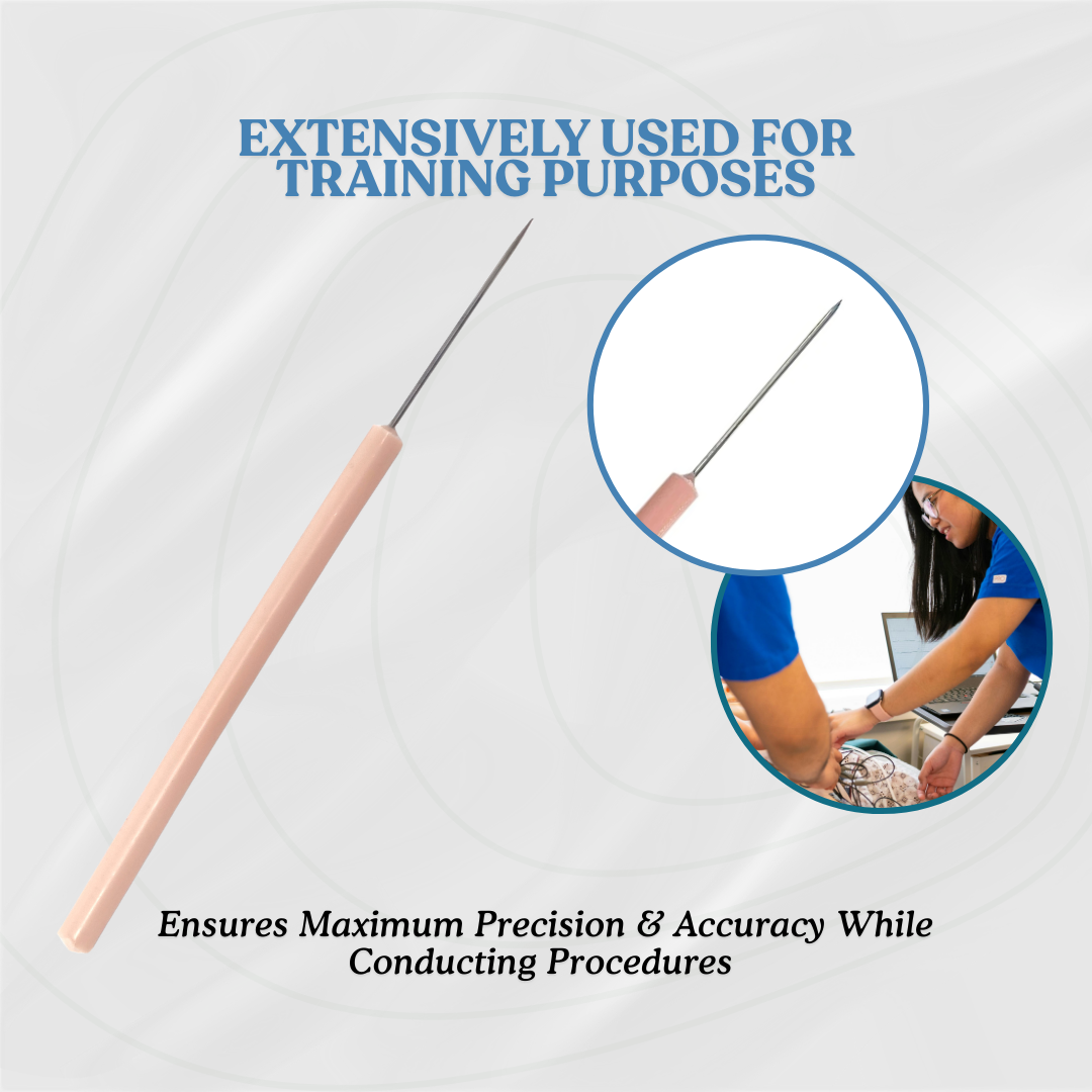 12/Pack Plastic Handle Dissecting Dissection Teasing Needle Straight