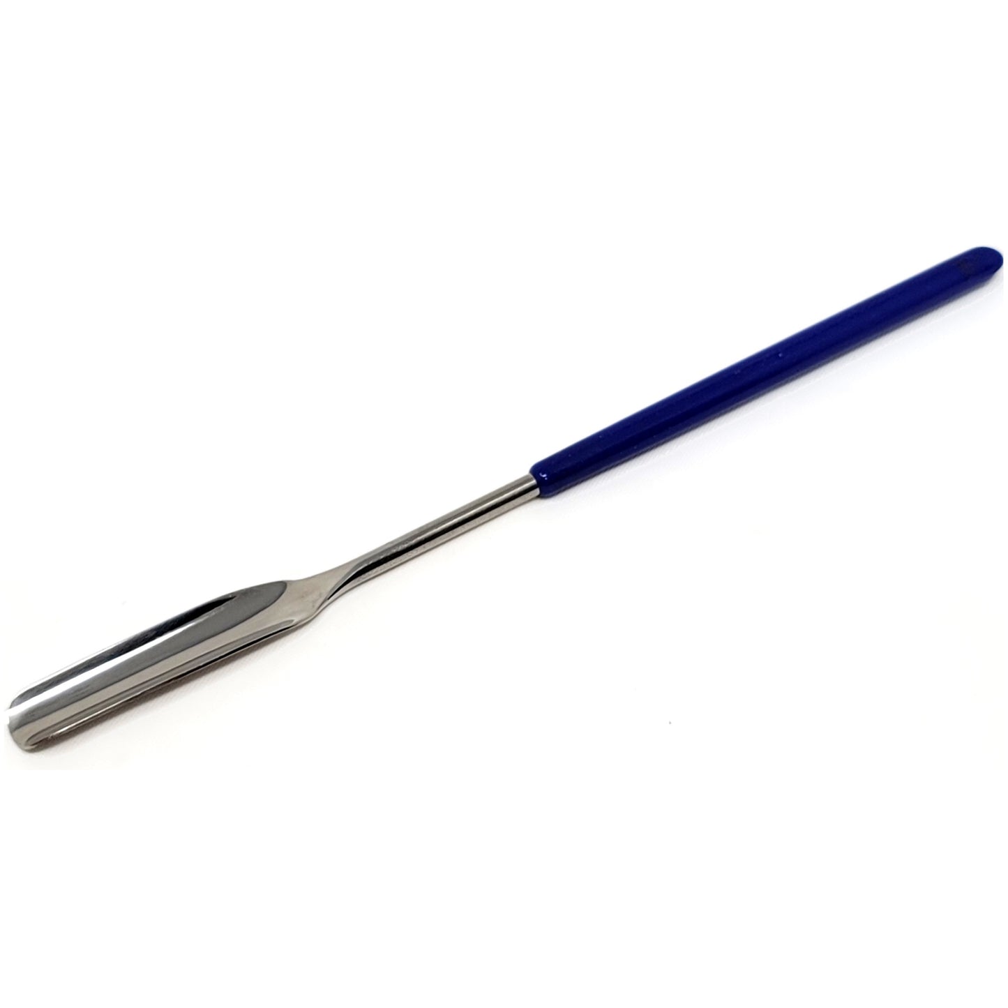 IMS-VL004 Stainless Steel Micro Lab Scoop Half Rounded Spoon Spatula Sampler, with Vinyl Handle 6"