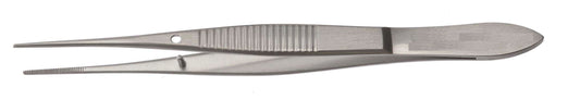 Iris Eye Dressing Dissecting Forceps 4" Fine Point Straight with Serrated Tips