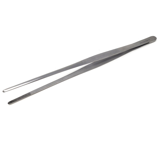 Dissecting Thumb Forceps Tweezers 12" (30.5 cm), Blunt Serrated Tips