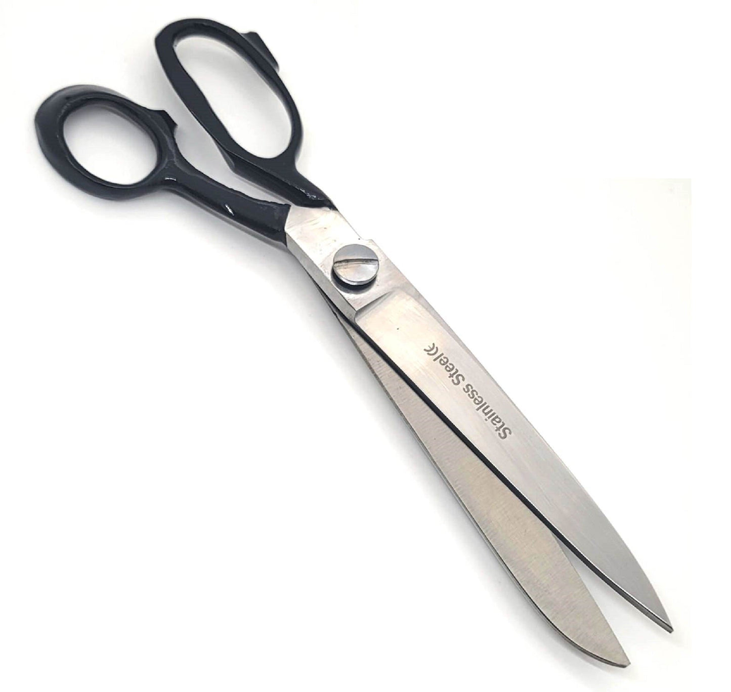 12" Extra Long Heavy Duty Stainless Steel Tailor Scissors For Leather Upholstery Fabric Black Handle