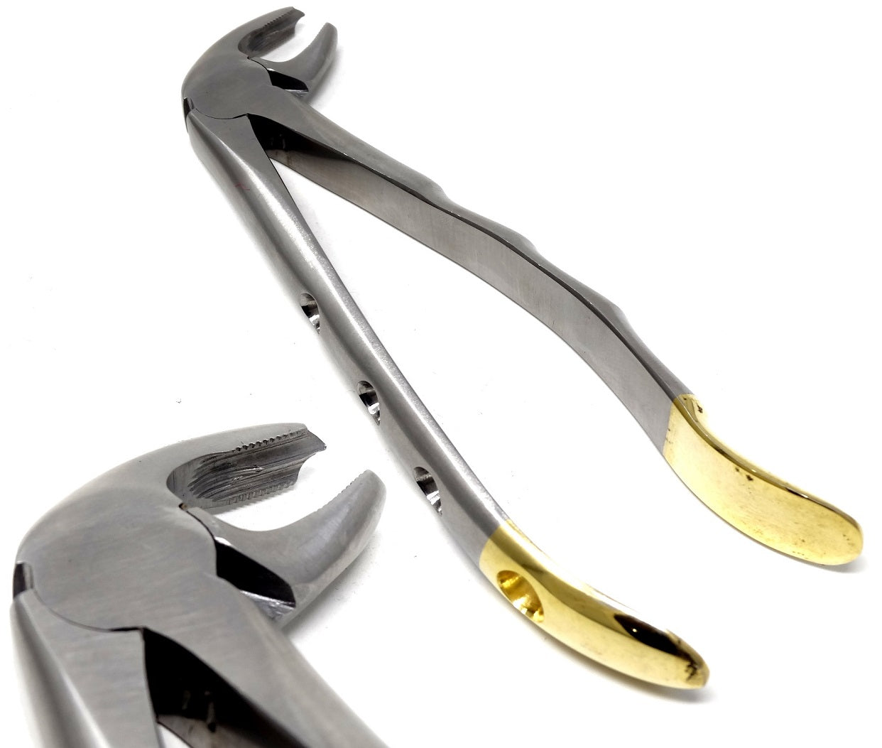 Dental Extraction Forceps MD4, Gold Handle, Stainless Steel