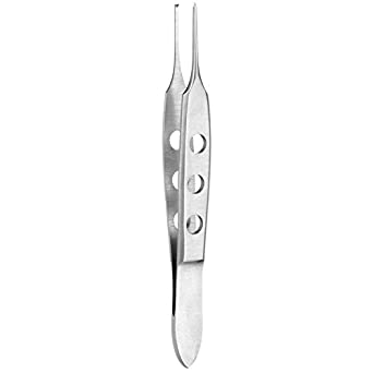 Bishop Harman Iris Eye Tissue Dissecting Forceps 3.5", 1x2 Teeth, Fenestrated