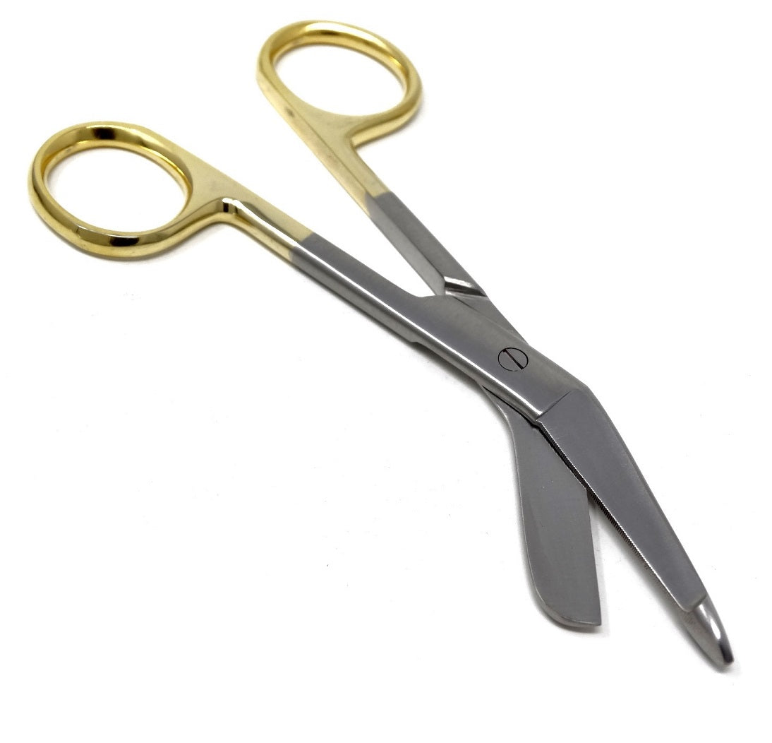 Supercut Lister Bandage Scissors 4.5",One Serrated Blade Gold Handle