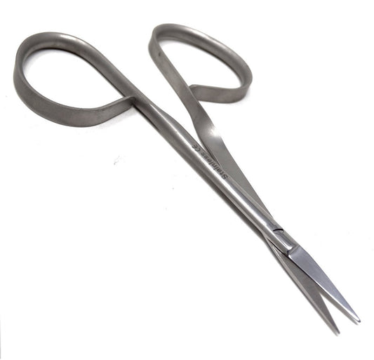 Ribbon Type Handle Iris Micro Sharp Fine Point Scissors 4" Straight