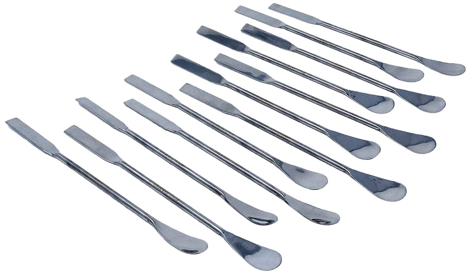 IMS-SQSP7-12 Pack of 12 Lab Micro Double Ended Spatula Flat Square/Spo ...